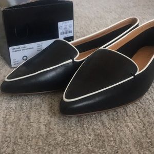 edie leather loafers with piping